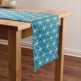 Caminho De Mesa Pequeno Padrão de Knit de Suéter com Floco de Neve Escandi