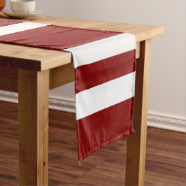 Caminho De Mesa Pequeno Padrão de Listras Vermelhas Modernas