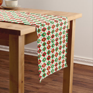 Caminho De Mesa Pequeno Padrão de Natal de Argyle Diamond