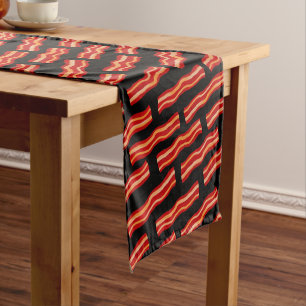 Caminho De Mesa Pequeno Padrão de tiras de bacon desagradável