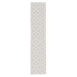 Caminho De Mesa Pequeno Padrão de Treliça Marroquina Elegante em Tons Neut