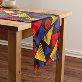 Caminho De Mesa Pequeno Padrão de Triângulo Multicolorido