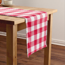 Caminho De Mesa Pequeno Padrão de Verificação de Gingham Vermelho