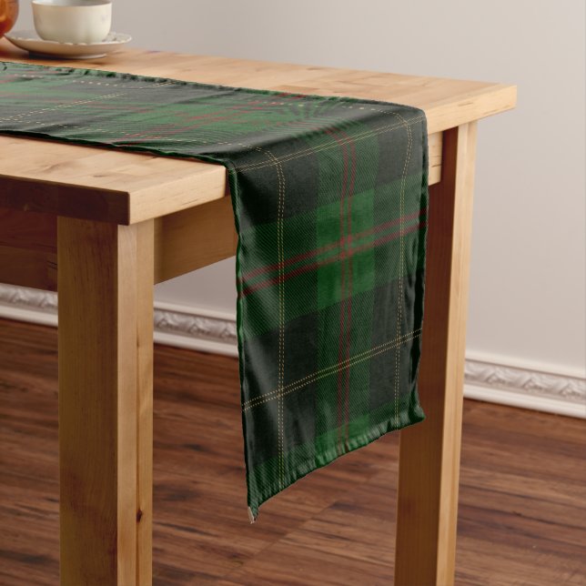 Caminho De Mesa Pequeno Padrão Escocês da Xadrez Verde Tartan (No Local)