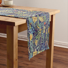Caminho De Mesa Pequeno Padrão Floral Colorido Vintage