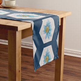 Caminho De Mesa Pequeno Padrão Geométrico Lily Flower Japonês