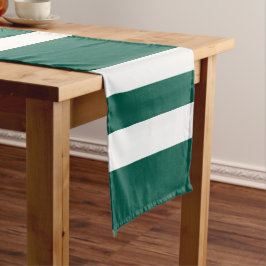 Caminho De Mesa Pequeno Padrão Listrado Verde Moderno