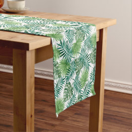 Caminho De Mesa Pequeno Padrão Moderno de Folhas de Palmeira Tropicais Ver