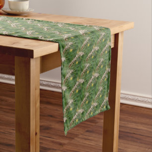Caminho De Mesa Pequeno Padrão Natural De Grama Seco