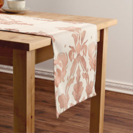 Caminho De Mesa Pequeno Padrão Ornamental de Aquarela de Damasco de Pêsseg