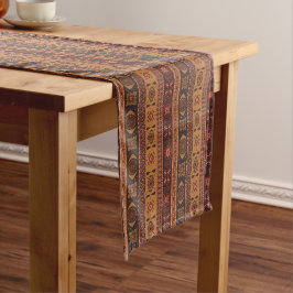 Caminho De Mesa Pequeno Padrão Ornamental Moderno Terracotta Tribal