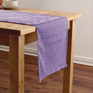Caminho De Mesa Pequeno Padrão Sayagata, japonês, roxo e rosa