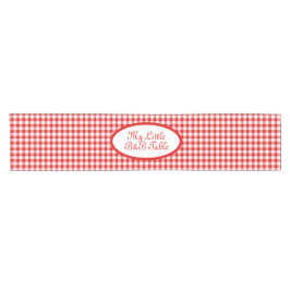 Caminho De Mesa Pequeno Padrão Vichy Vermelho para Negócios, B&B, Restaura