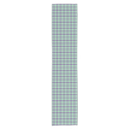 Caminho De Mesa Pequeno Padrão Xadrez Clássico Verde Lima Roxo