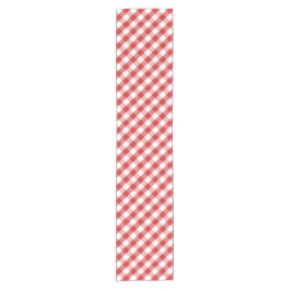 Caminho De Mesa Pequeno Padrão Xadrez Vermelho Elegante