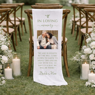 Caminho De Mesa Pequeno Pai e Mãe Em Memória Carinhosa Casamento Memorial