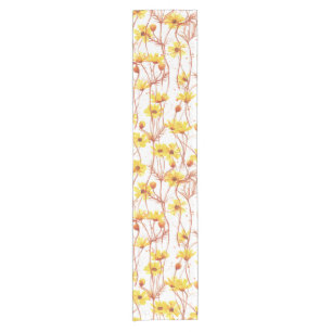 Caminho De Mesa Pequeno Painted Yellow Daisies