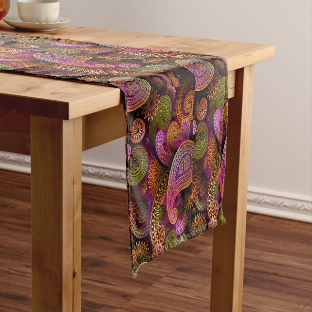 Caminho De Mesa Pequeno Paisley Purple (No Local)