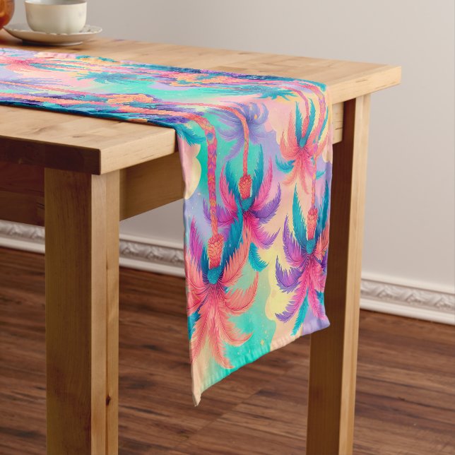 Caminho De Mesa Pequeno Palmeiras coloridas (No Local)