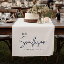 Pano de Mesa de Casamento Personalizado, Linho Sob