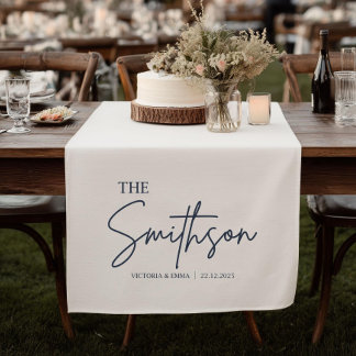 Caminho De Mesa Pequeno Pano de Mesa de Casamento Personalizado, Linho Sob