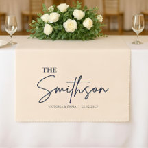 Pano de Mesa de Casamento Personalizado, Linho Sob