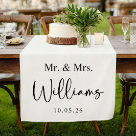 Caminho De Mesa Pequeno Pano de mesa personalizado para casamento, faixa d