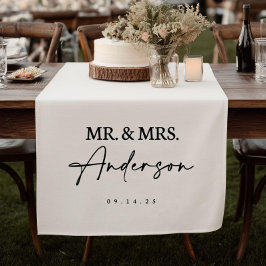 Caminho De Mesa Pequeno Pano para Mesa de Casamento, Placa Personalizada c