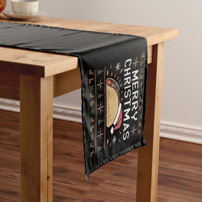 Caminho De Mesa Pequeno Papais noeis de Luzes de Sweater Feias de Natal (No Local)