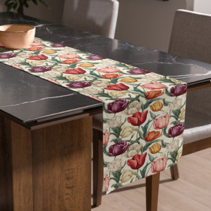Caminho De Mesa Pequeno Páscoa Floral da Flor da Tulip