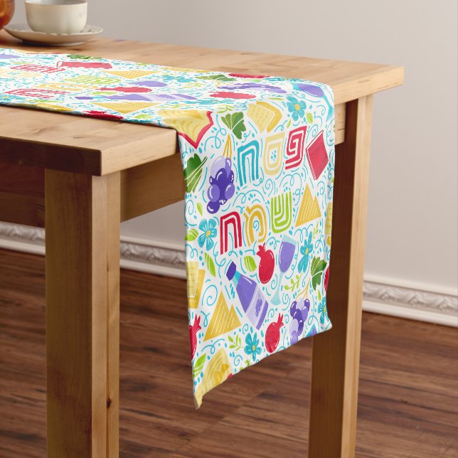 Caminho De Mesa Pequeno Passover Festive Table Runner (No Local)