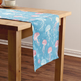 Caminho De Mesa Pequeno Pastel colors jelly fish pattern