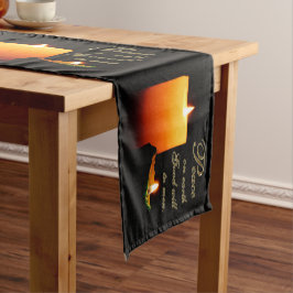 Caminho De Mesa Pequeno Paz no corredor da mesa do Natal da terra