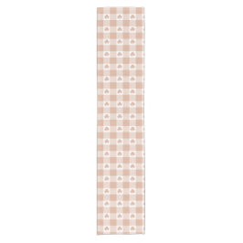 Caminho De Mesa Pequeno Peach Plaid Shamrock Clover Retro Table Runner