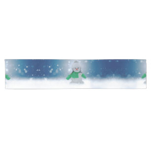 Caminho De Mesa Pequeno Personagem adorável de boneco de neve de Natal do