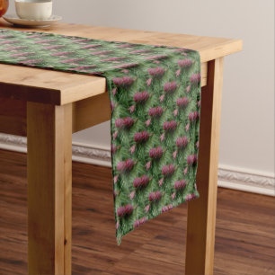 Caminho De Mesa Pequeno Pinho Miniatura Padrão Natureza Cones Curto Mesa