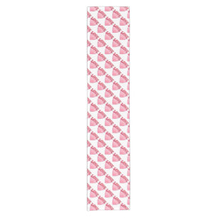 Caminho De Mesa Pequeno Pink Love Heart Pattern