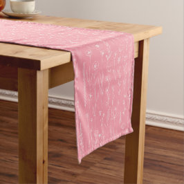 Caminho De Mesa Pequeno Pink Wildflower Baby Shower Table Runner