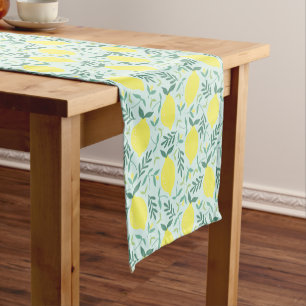 Caminho De Mesa Pequeno Pista de mesa curta com padrão botânico de limã