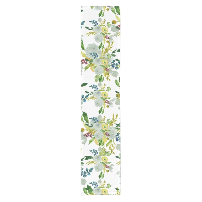 Caminho De Mesa Pequeno PixDezines floral/aquarela/ranunculus (Frente)