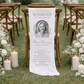 Caminho De Mesa Pequeno Placa de Cadeira de Casamento Reservada Personaliz