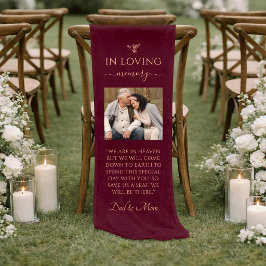 Caminho De Mesa Pequeno Placa de Tributo de Casamento com Foto dos Pais em