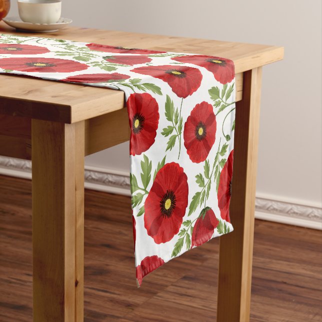 Caminho De Mesa Pequeno Poppy alegre Flores de Verão (No Local)