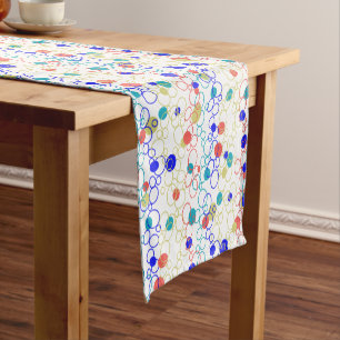 Caminho De Mesa Pequeno Portas dos círculos do Verde limão Azul Aqua Coral