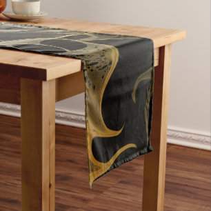 CAMINHO DE MESA PEQUENO PRETO BRANCO COLORIDO GIRANDO ONDULADO
