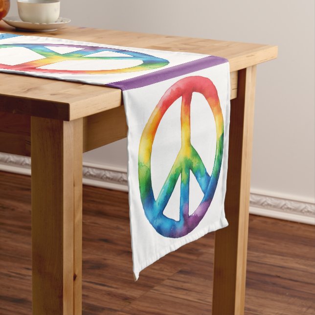 Caminho De Mesa Pequeno Pride Rainbow - Sinal de Paz (No Local)