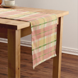 Caminho De Mesa Pequeno Primavera Pink Xadrez Mesa Runner
