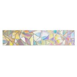 Caminho De Mesa Pequeno Prismatic Stained Glass Effect - Rainbow Prismatic