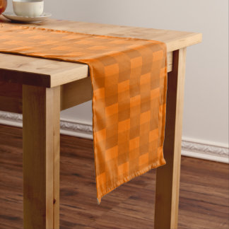 Caminho De Mesa Pequeno Pumpkin Color Pattern in Orange