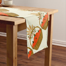 Caminho De Mesa Pequeno 🍂 **Pumpkin & Wheat Table Runner